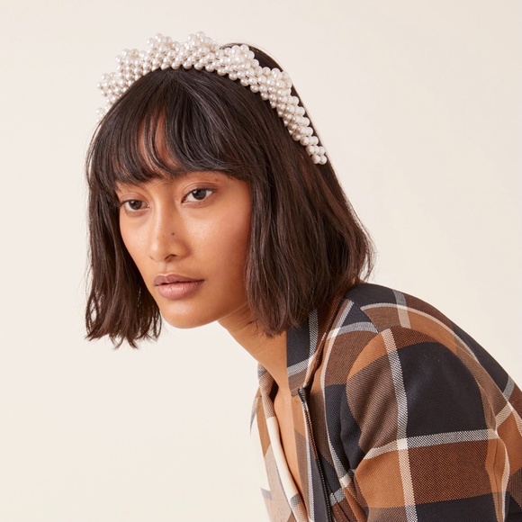 ISO Shrimps Zig-Zag Bronco Faux Pearl Headband main image 2